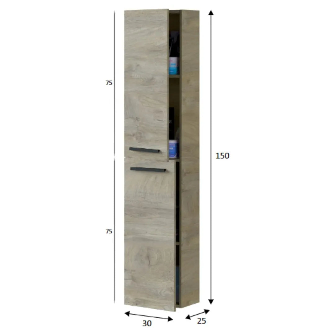 Mobile da bagno sospeso a colonna