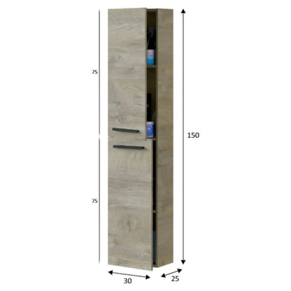Mobile da bagno sospeso a colonna