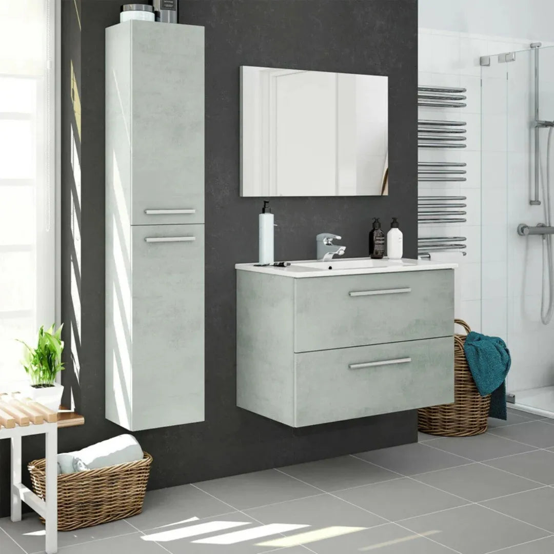 Mobile da bagno sospeso con specchio