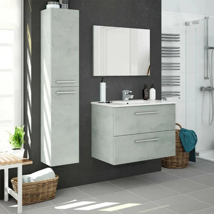 Mobile da bagno sospeso con specchio