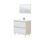 Mobile da bagno 2 cassetti con specchio