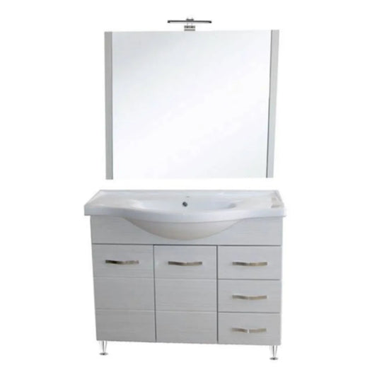 Mobile da bagno 2 cassetti con specchio