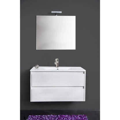 Mobile da bagno sospeso con specchio