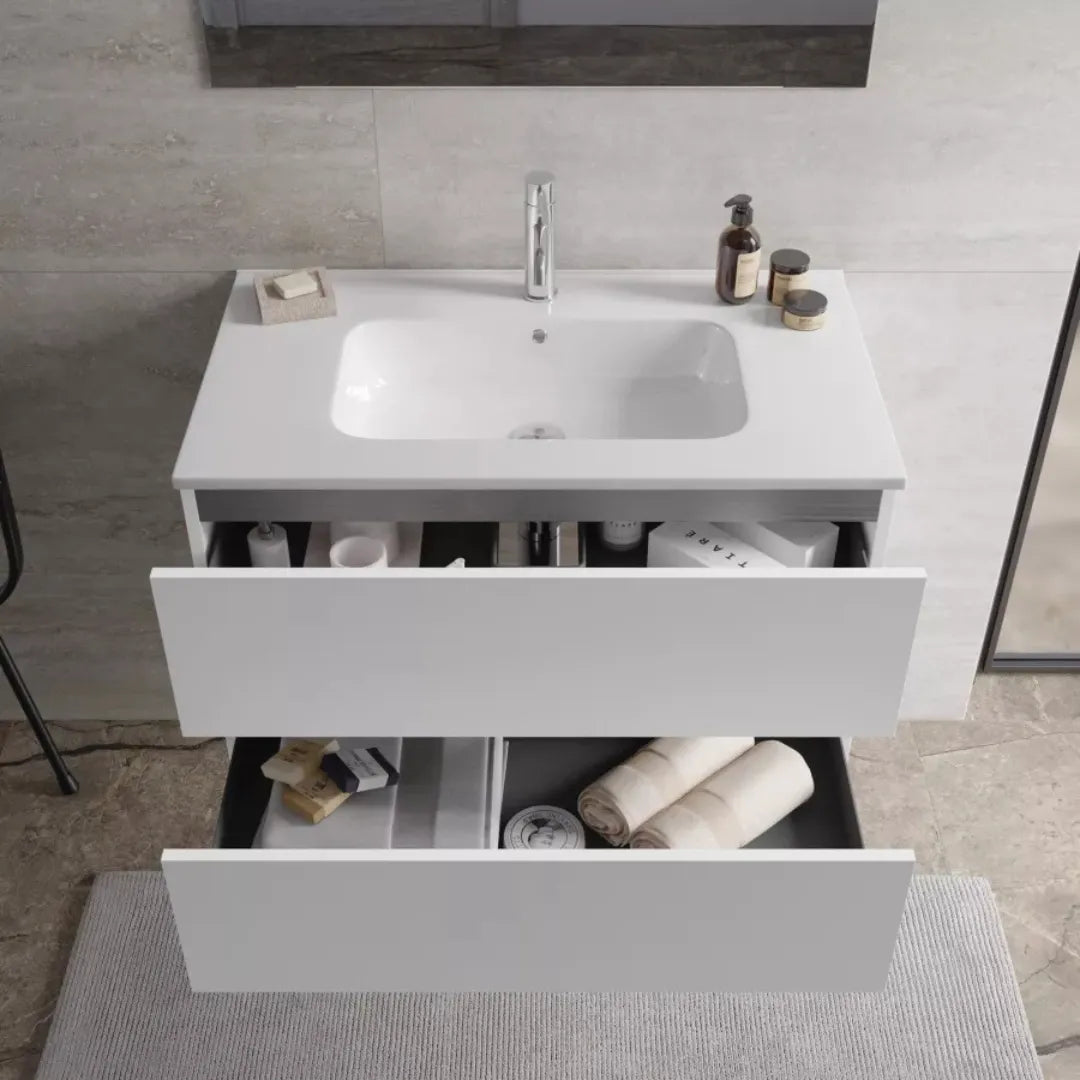 Mobile da bagno sospeso con specchio