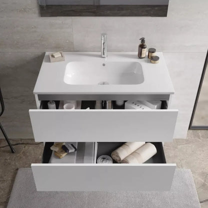 Mobile da bagno sospeso con specchio