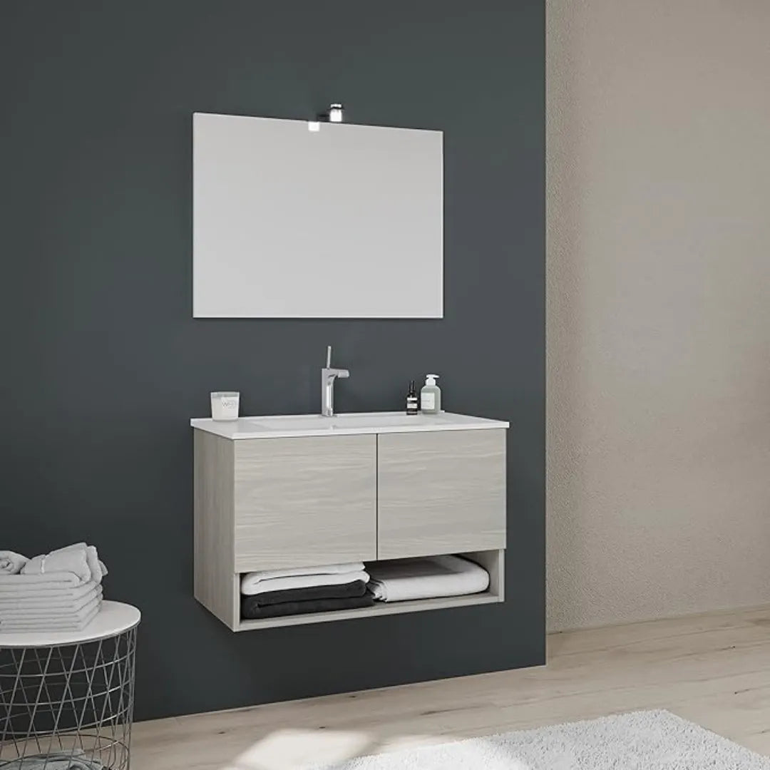 Mobile da bagno sospeso con specchio