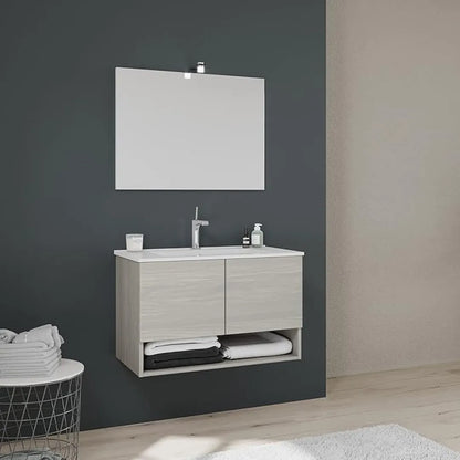 Mobile da bagno sospeso con specchio