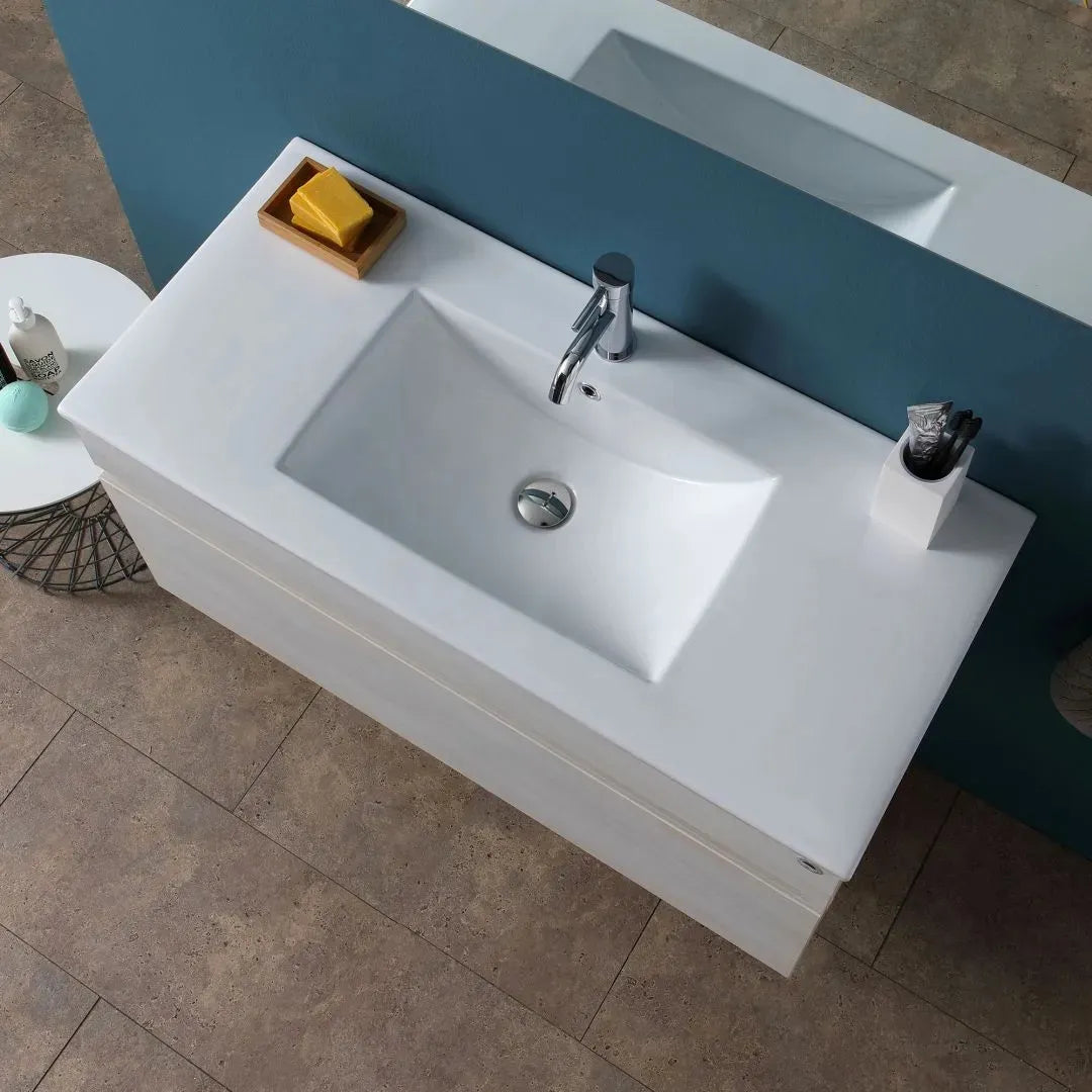Mobile da bagno sospeso con specchio