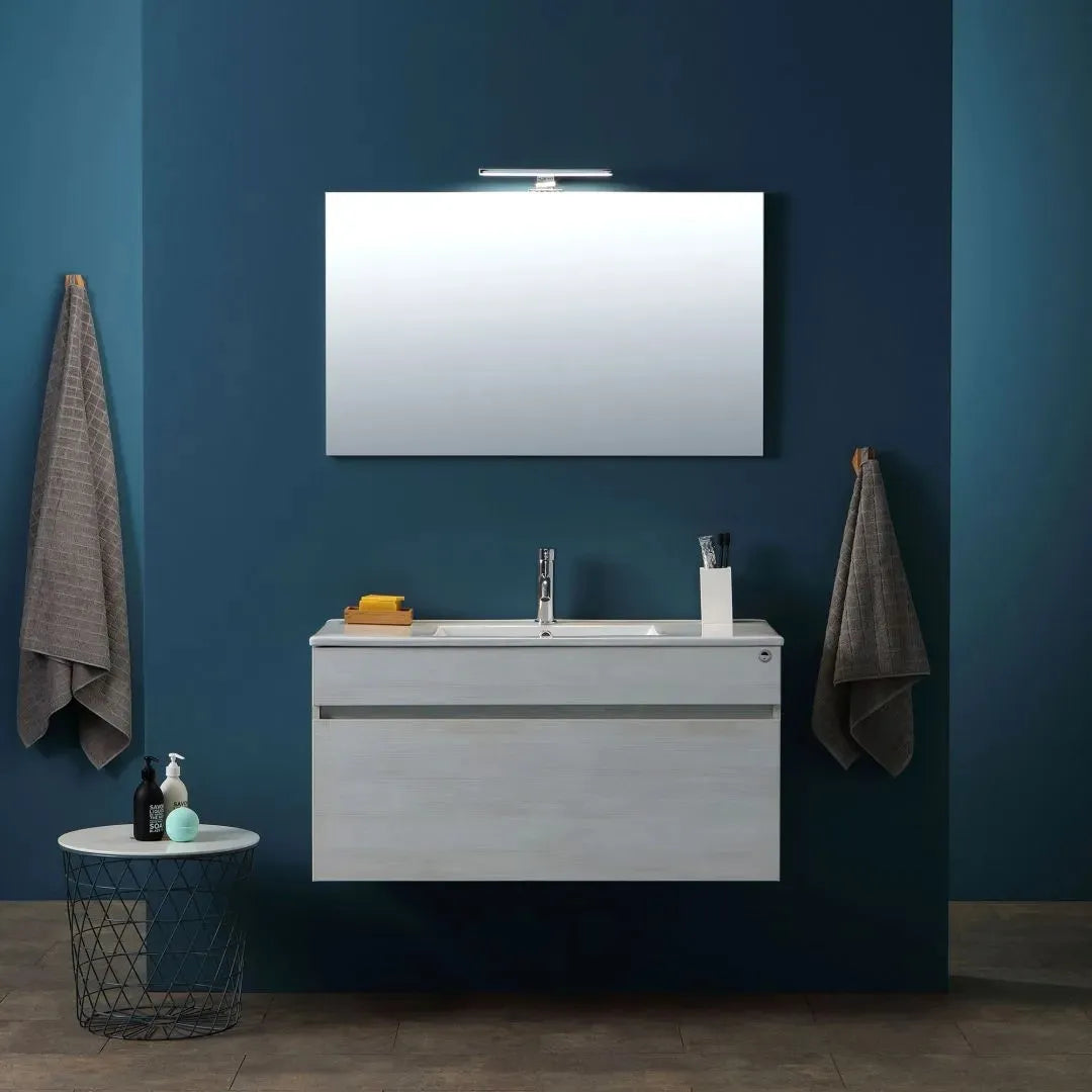 Mobile da bagno sospeso con specchio