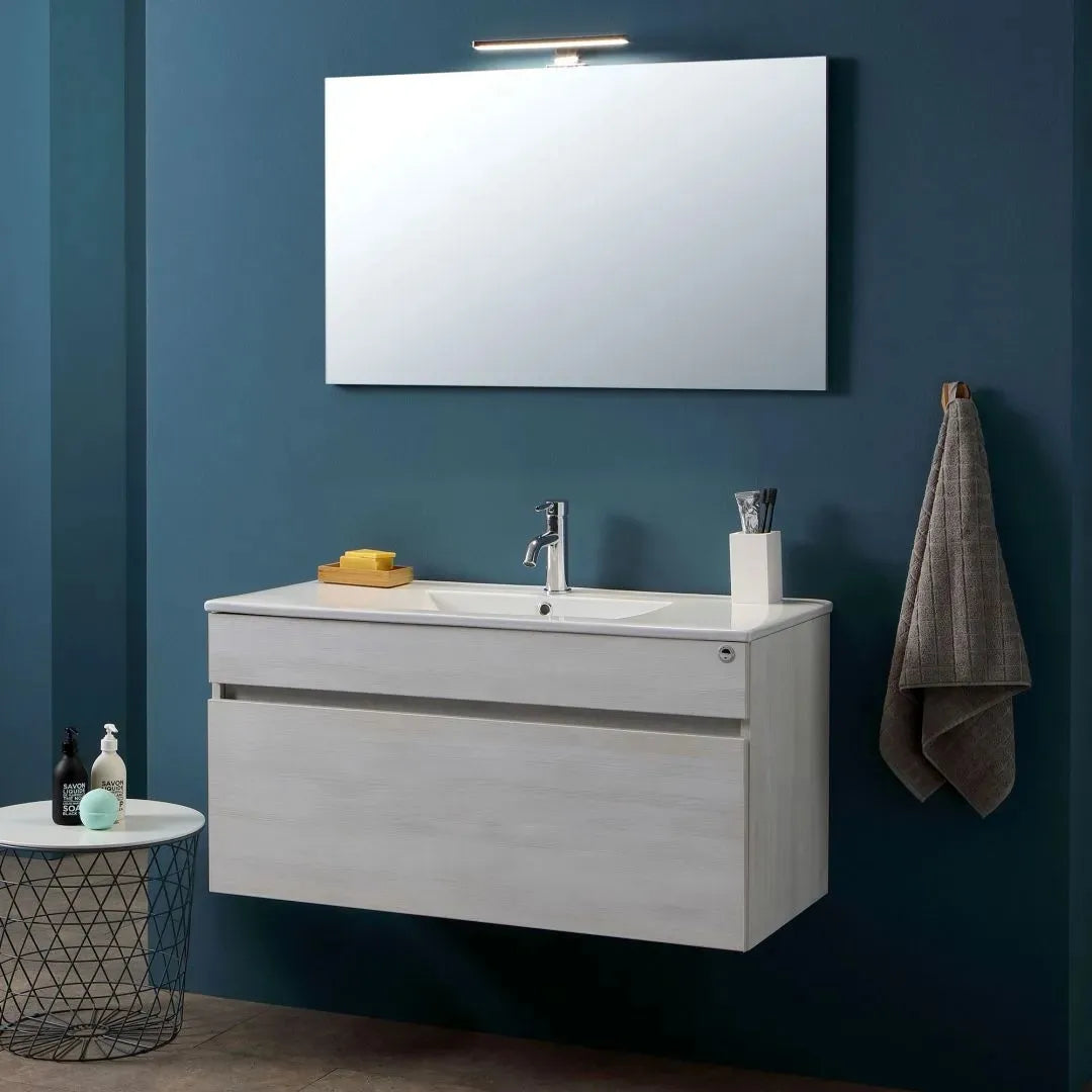 Mobile da bagno sospeso con specchio