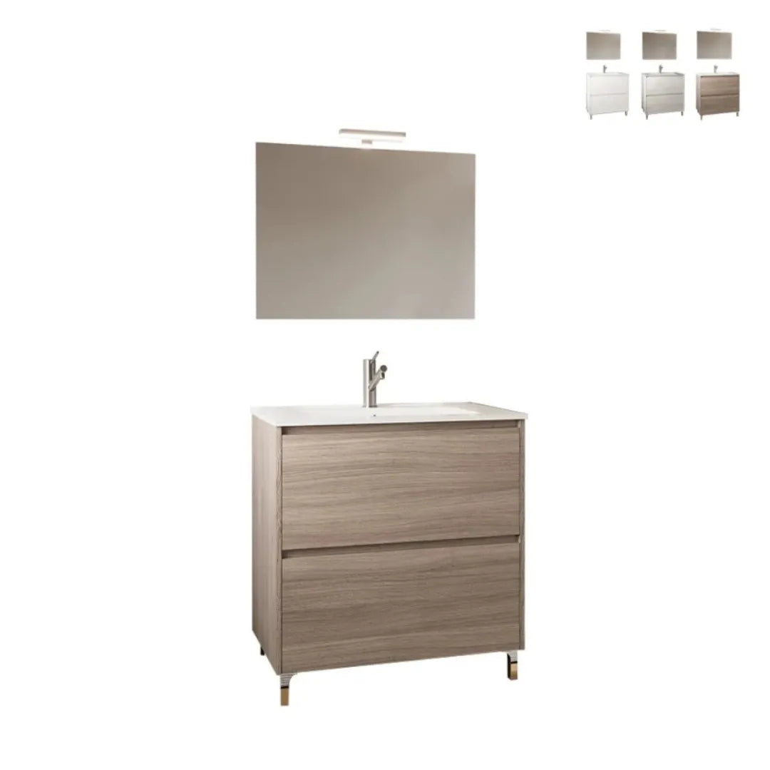 Mobile da bagno 2 cassetti con specchio