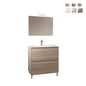 Mobile da bagno 2 cassetti con specchio