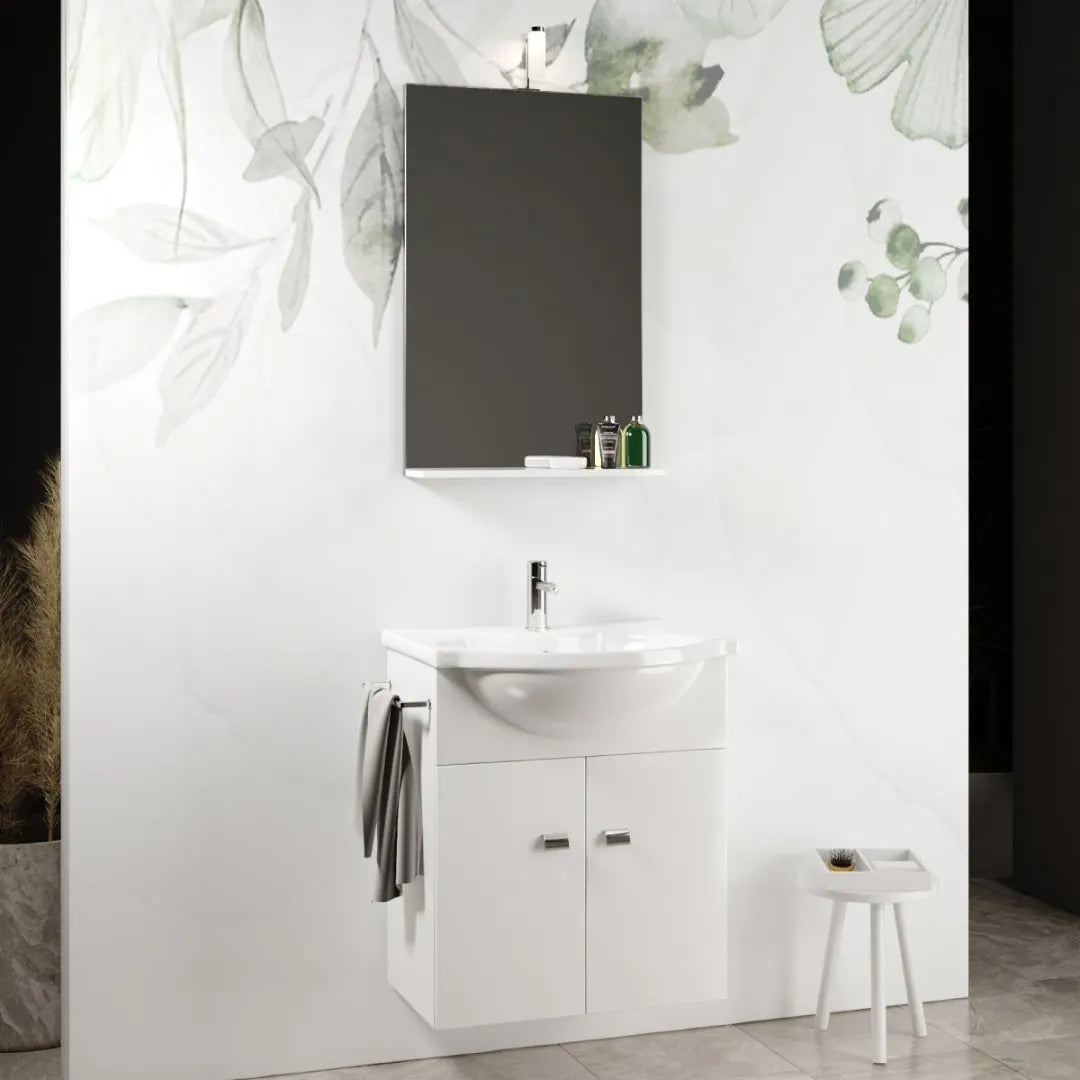 Mobile da bagno sospeso con specchio