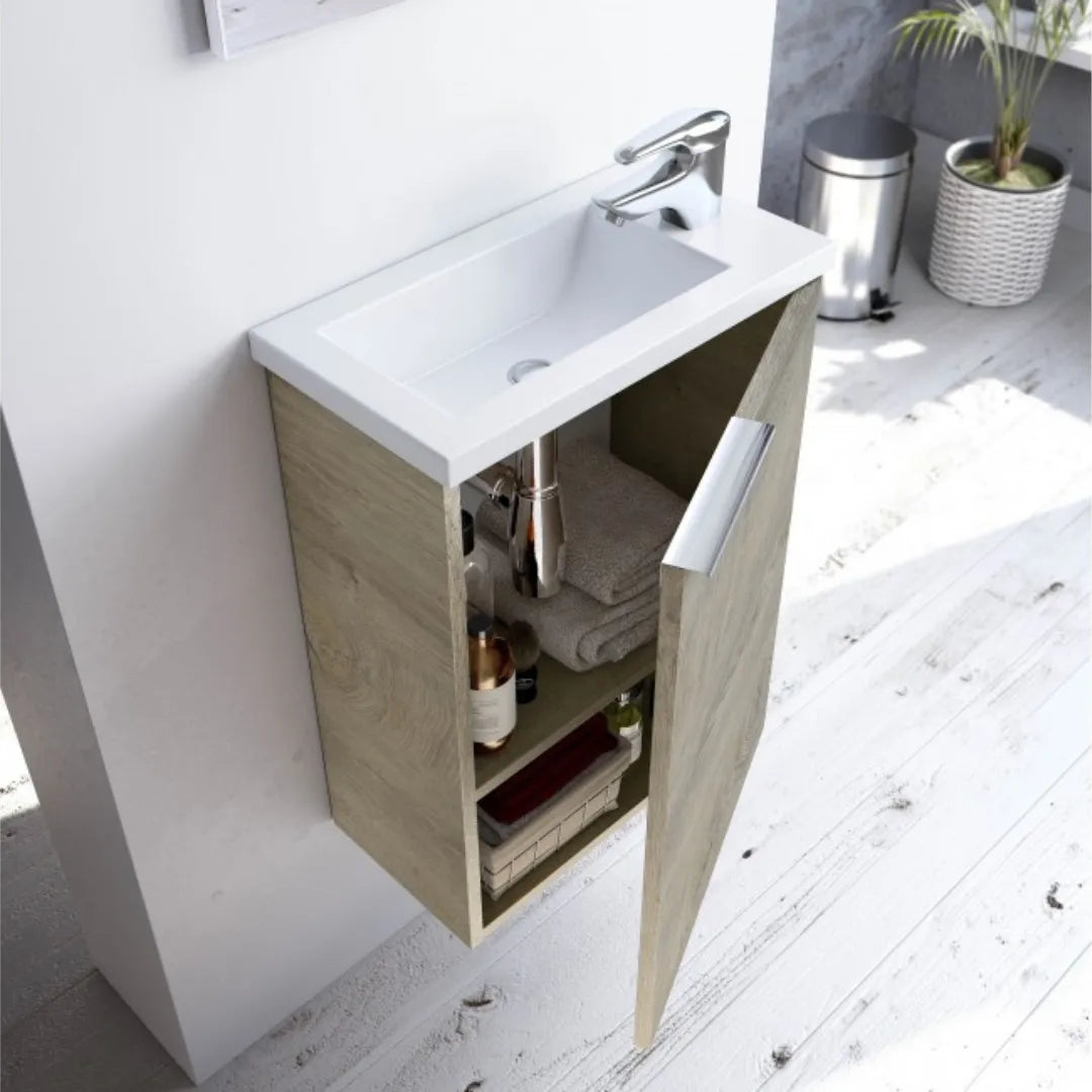 Mobile da bagno sospeso con specchio