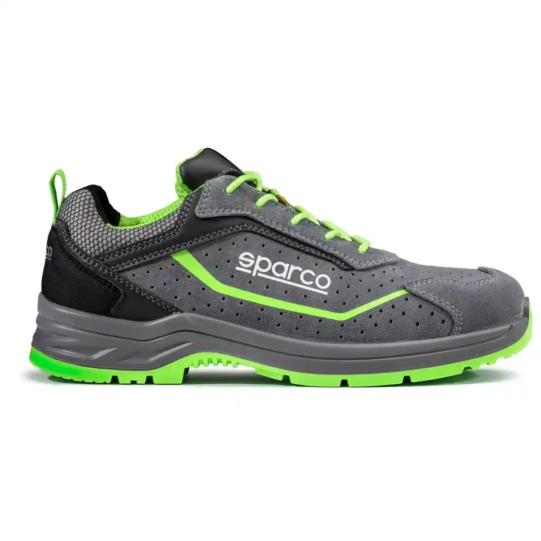 Scarpe Antinfortunistiche Felix grigie nere e con lacci verdiScarpe Antinfortunistiche Felix grigie nere e con lacci verdi