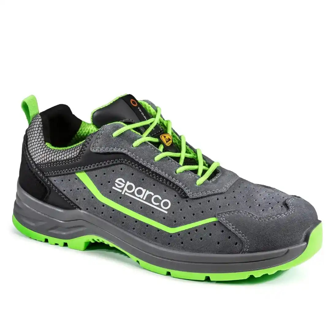 Scarpe Antinfortunistiche Felix grigie nere e con lacci verdi