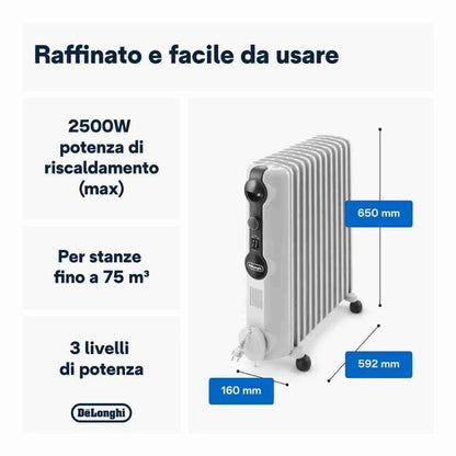 Radiatore ad olio 9 elementi TRRS1225 | DELONGHI