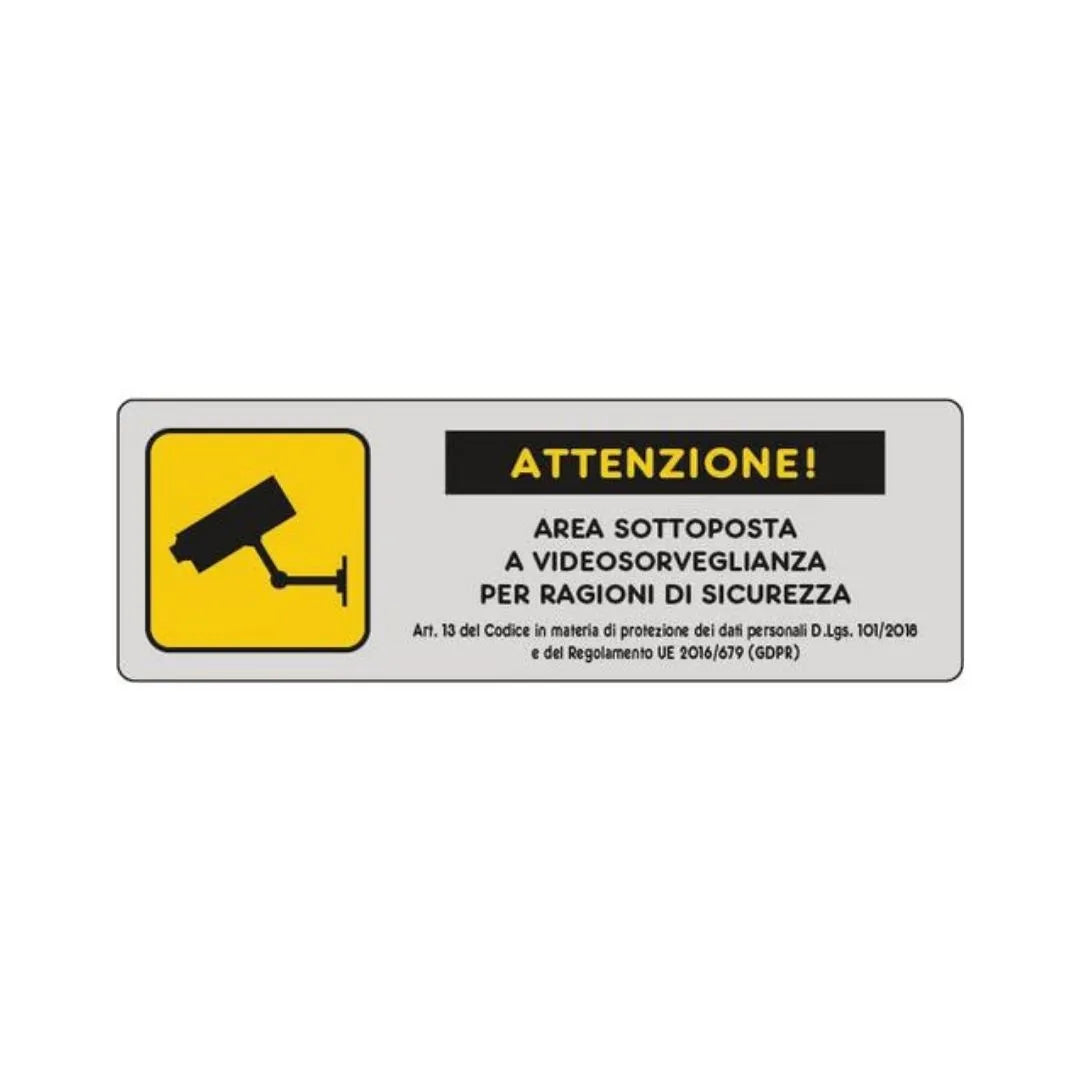 Cartello Segnaletica Area Sottoposta A Sorveglianza
