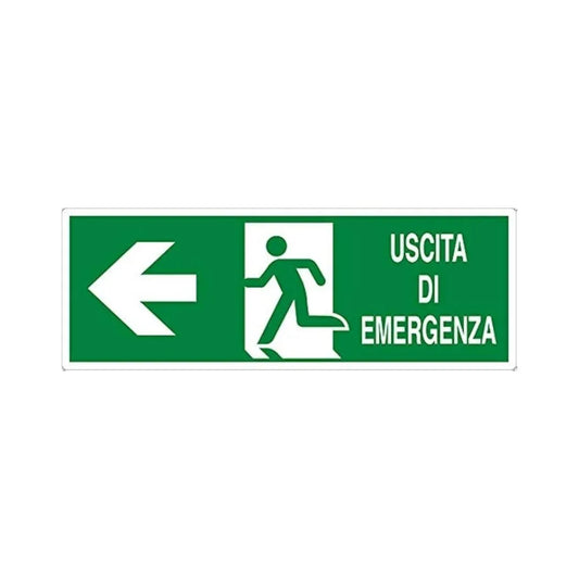 Etichetta Segnaletica Uscita Emergenza Sinistra