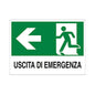 Cartello Segnaletica Uscita Emergenza A Sinistra