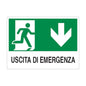 Cartello Segnaletica Uscita Emergenza In Basso