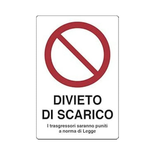 Cartello Segnaletica Divieto Di Scarico