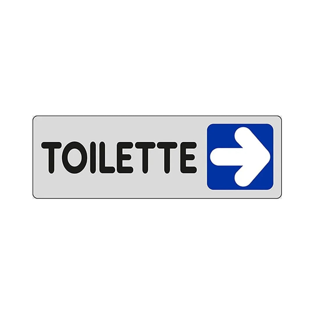 Etichetta Segnaletica Toilette A Destra