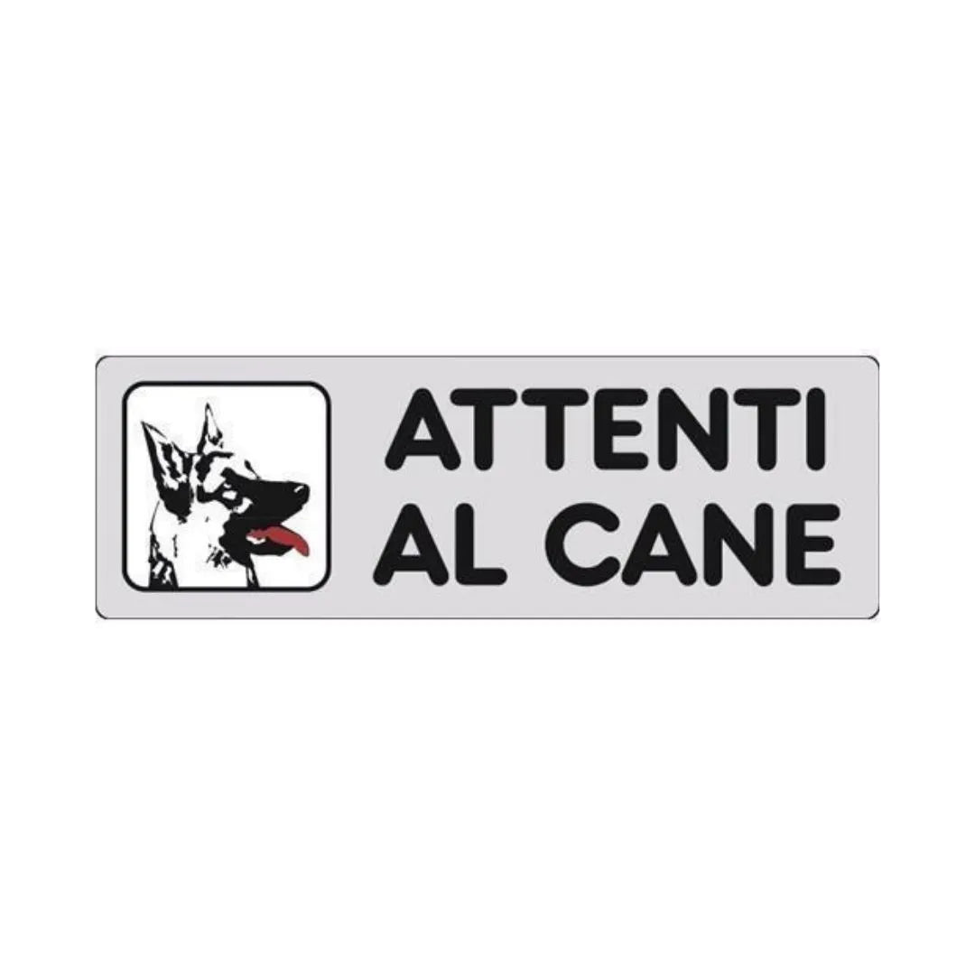 Etichetta Segnaletica Attenti Al Cane