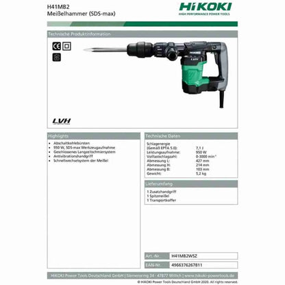 Martello demolitore 950W | HIKOKI