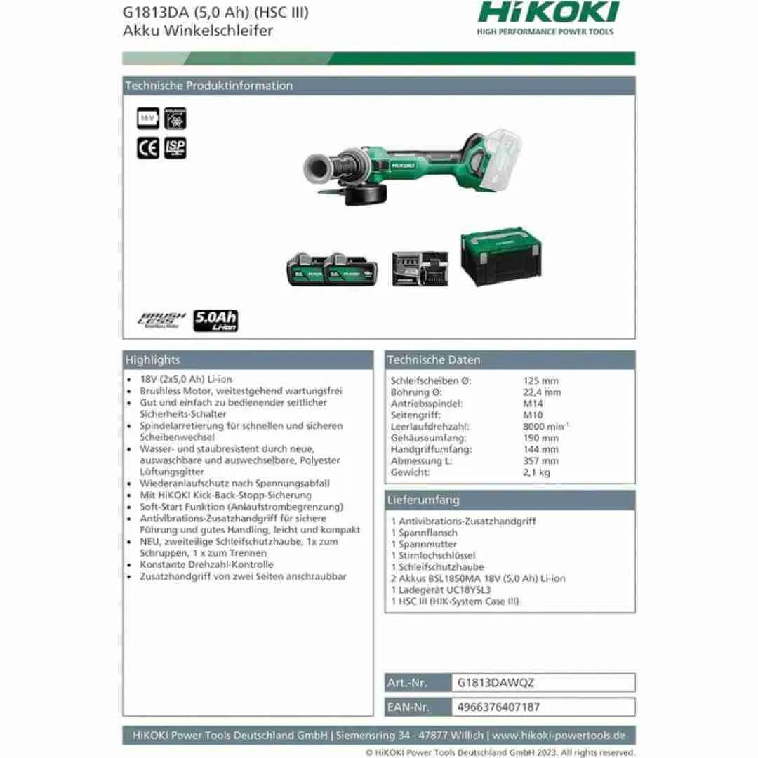 Smerigliatrice Angolare Brushless | HIKOKI