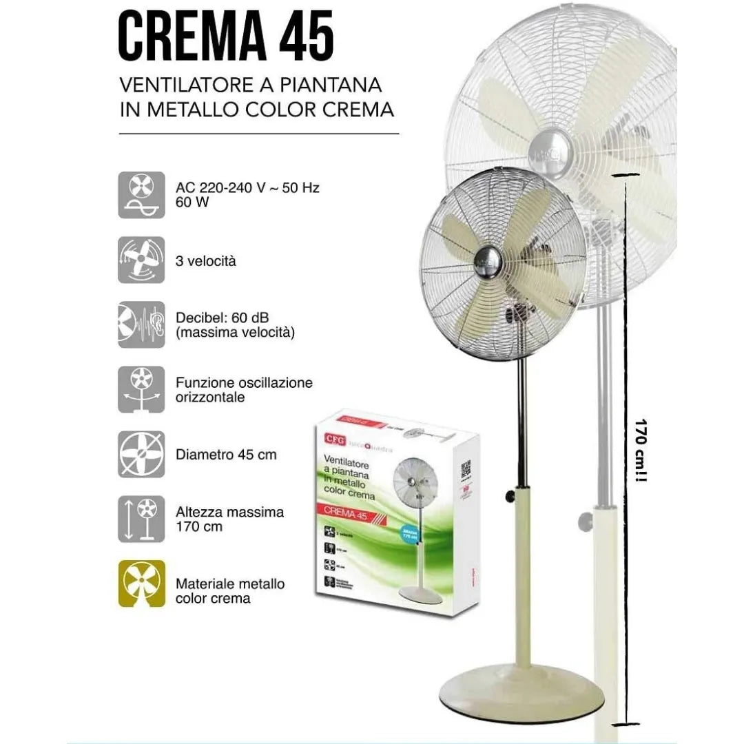 Ventilatore da Terra in Metallo