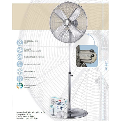 Ventilatore da Terra in Metallo