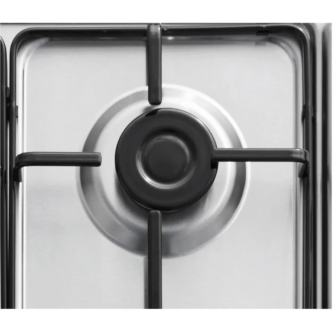 Piano Cottura Inox Gas 60cm Griglia Acciaio