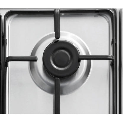 Piano Cottura Inox Gas 60cm Griglia Acciaio