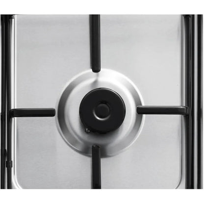 Piano Cottura Inox Gas 60cm Griglia Acciaio
