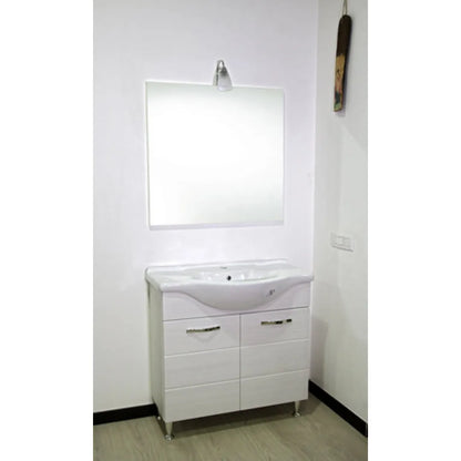 Mobile da bagno 2 cassetti con specchio