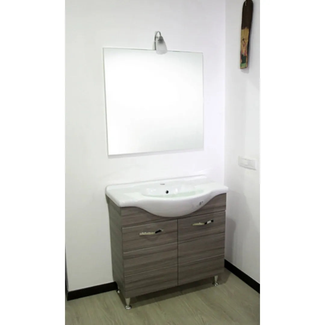 Mobile da bagno 2 cassetti con specchio