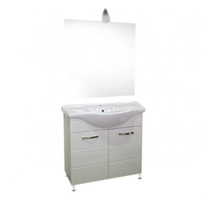 Mobile da bagno 2 cassetti con specchio