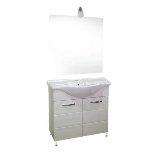 Mobile da bagno 2 cassetti con specchio